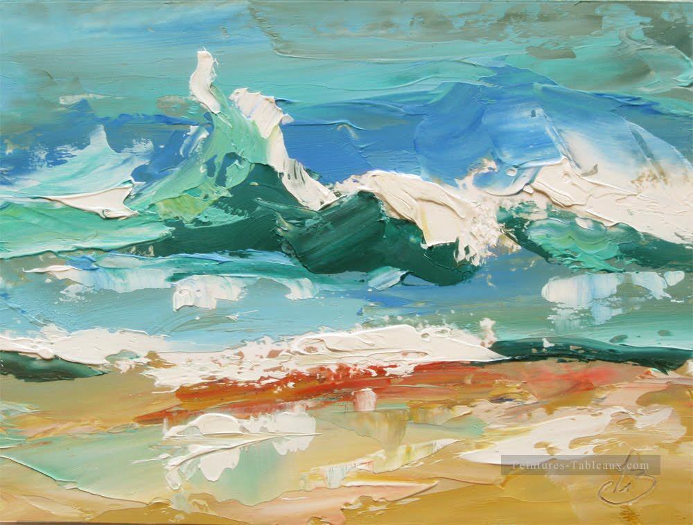 vagues de la plage Peintures à l'huile